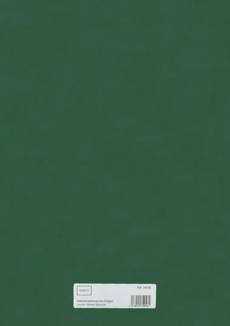 Karto Askartelutarvikkeet-Askartelunki A3 220 Gsm Joulun Vihrea 5 Ark/Pss
