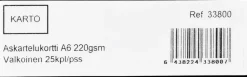 Karto Askartelutarvikkeet-Askartelukortti A6 220 Gsm Valkoinen 25 Kpl/Pss