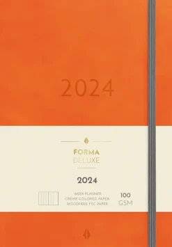 Online Kalenteri 2024 Business Forma Deluxe Oranssi Kalenterit