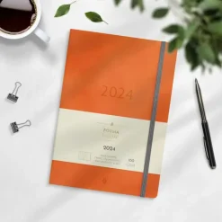 Online Kalenteri 2024 Business Forma Deluxe Oranssi Kalenterit