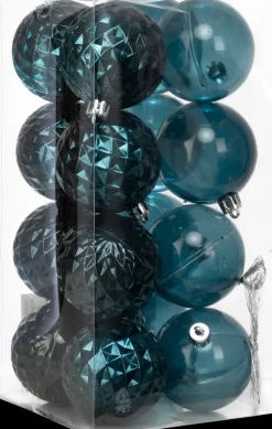 New Joulupallo 6 Cm 16 Kpl, Tummansininen Sesonkijuhlatarvikkeet