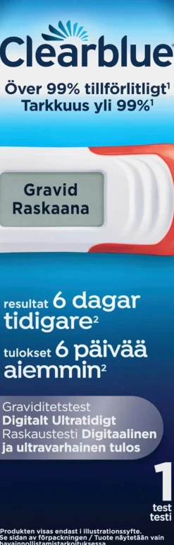 Clearblue Muut Kauneuden- Ja Terveydenhoitolaitteet-Digital Ultra Early 1Kpl Raskaustesti