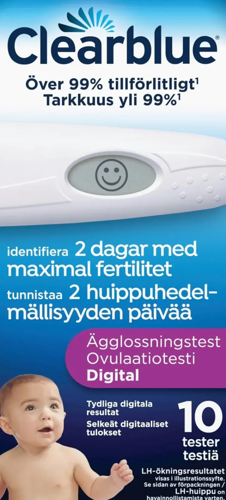 Clearblue Muut Kauneuden- Ja Terveydenhoitolaitteet-10Kpl Digital Ovulaatiotesti