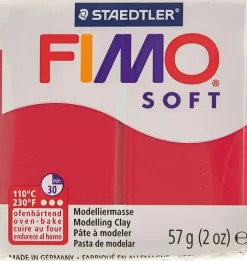 Fimo Askartelutarvikkeet-Soft Muovailumassa, Joulunpunainen, 57 G