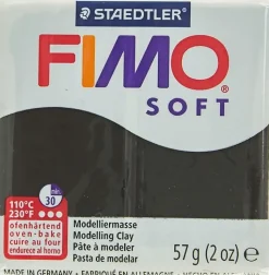 Fimo Askartelutarvikkeet-Soft Muovailumassa, Musta, 57G