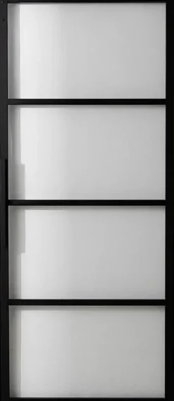 Habo Säilytyskalusteet-Ovi Square 900X2133X28 Musta /Lasi