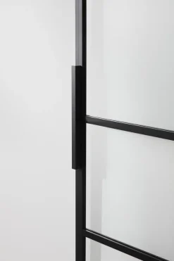 Habo Säilytyskalusteet-Ovi Square 900X2133X28 Musta /Lasi