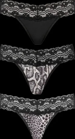 Underneath Seksivalineet-Jane Stringit 3 Kpl Pakkaus S/M