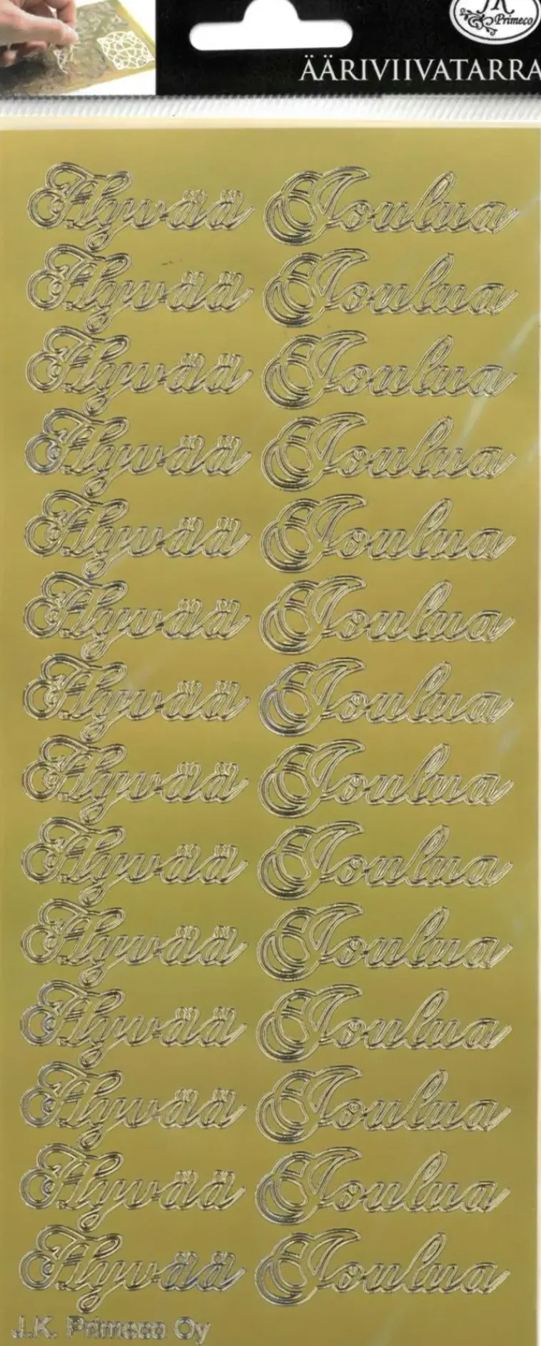 J.K. Primeco Askartelutarvikkeet-Aariviivatarra Joulu