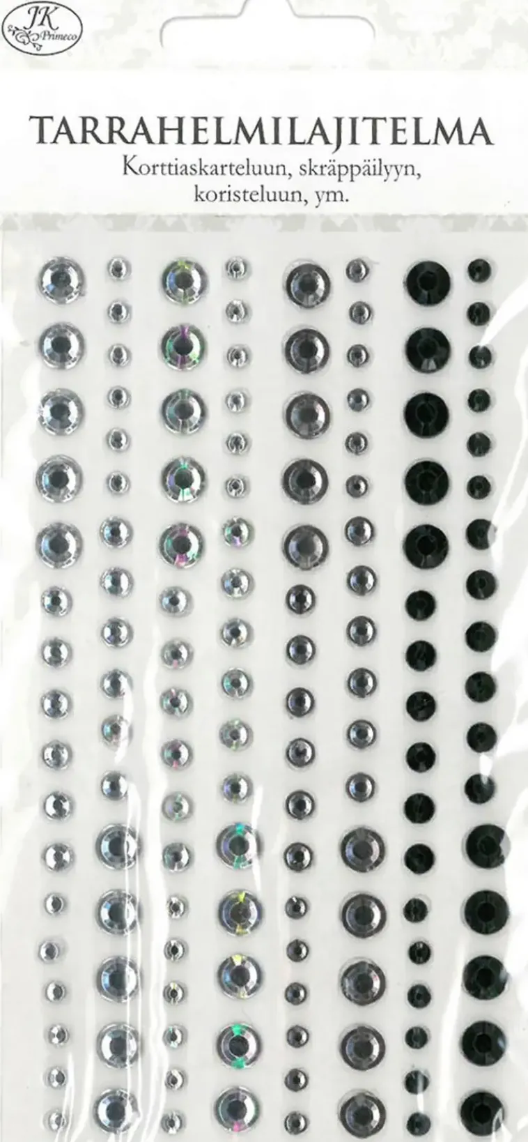 Glitterhelmilajitelma Tarralla Hopea/Musta Askartelutarvikkeet