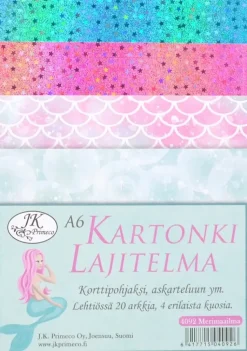 J.K. Primeco Askartelutarvikkeet-Kartonkilajitelma A6 Merimaailma 20Ark