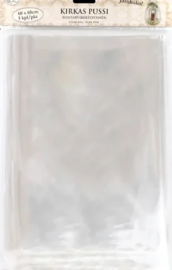 J.K. Primeco Askartelutarvikkeet-Kirkas Pussi 60 X 60 Cm 5 Kpl