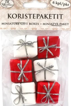 J.K. Primeco Askartelutarvikkeet-Koristepaketit Punavalkoinen 6 Kpl