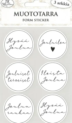 J.K. Primeco Askartelutarvikkeet-Muototarra Joulutoivotukset Moderni Musta 3 Ark