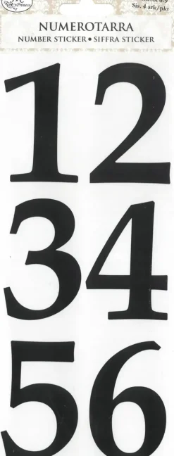 J.K. Primeco Askartelutarvikkeet-Numerotarra Iso 4Ark