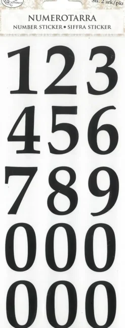 J.K. Primeco Askartelutarvikkeet-Numerotarra Keskikoko 2Ark