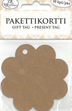 J.K. Primeco Askartelutarvikkeet-Pakettikortti Pipari 10 Kpl