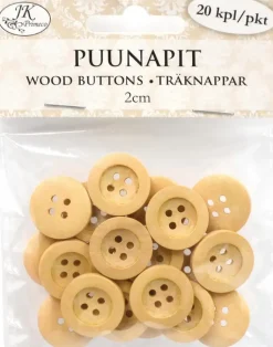 J.K. Primeco Askartelutarvikkeet-Puunapit 2Cm Natur 20Kpl