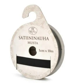 J.K. Primeco Askartelutarvikkeet-Satiininauha Musta 1Cm X 10M