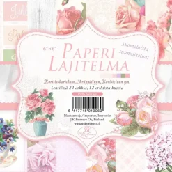 J.K. Primeco Askartelutarvikkeet-Skrappayslehtio Vintage 6"X6" 24Arkkia