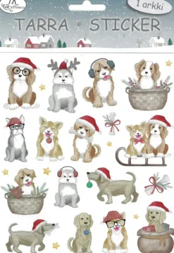 J.K. Primeco Askartelutarvikkeet-Tarra-Arkki Koirat Joulu