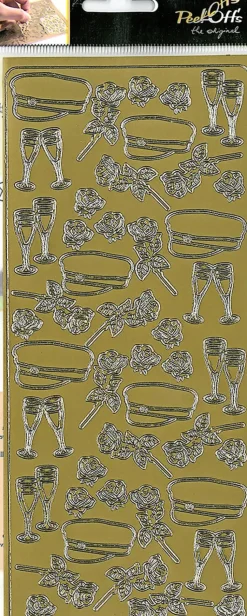 J.K. Primeco Askartelutarvikkeet-Ylioppilas- Aariviivatarra Kulta 1Ark/Pkt