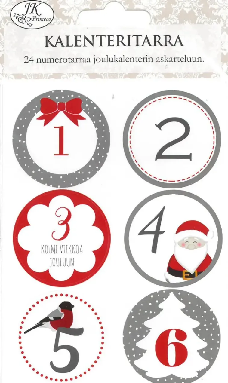 Online Joulukalenteritarra Punaharmaa Askartelutarvikkeet