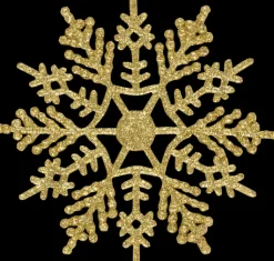 Discount Koriste Lumihiutale Glitter Kulta 6Kpl Sesonkijuhlatarvikkeet