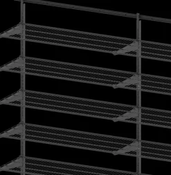 Lanka ja Muovi Säilytyskalusteet-Hyllyjarjestelma M1800 16 Hyllya Lm 840