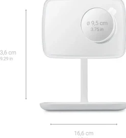 Medisana Muut Kauneuden- Ja Terveydenhoitolaitteet-Kaantyva Meikkipeili Valolla Valkoinen Cm848