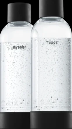 MySoda Vesi Ja Juomat-Black 1L Juomapullo 2-Pack