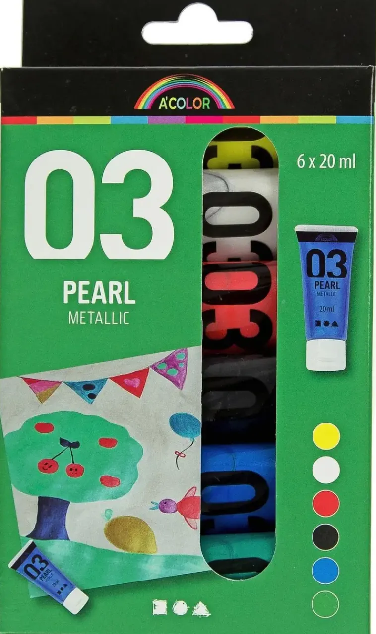 Nellen Askartelutarvikkeet-A-Color Akryylimaalilajitelma 6X20Ml