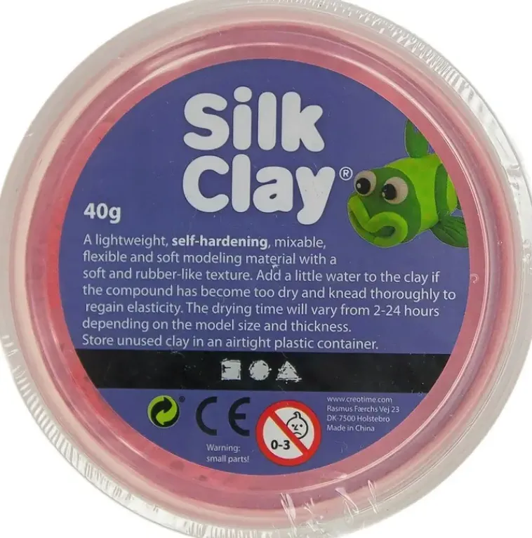 Nellen Askartelutarvikkeet-Silkkimassa 40G Punainen