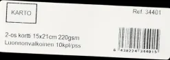 Karto Askartelutarvikkeet-2-Os. Kortti 15X21 Cm 220 Gsm Luonnonvalkoinen 10 Kpl/Pss