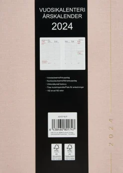 Outlet Poytakalenteri A5 Kangas, Roosa Kalenterit