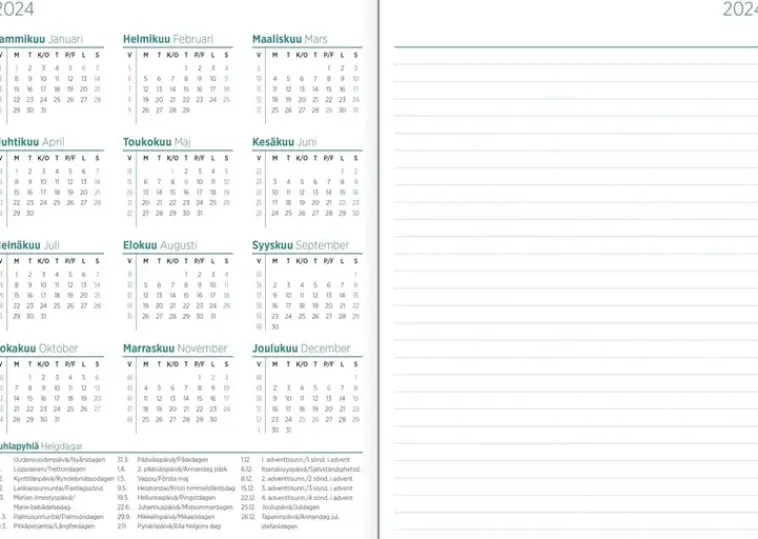 Discount Poytakalenteri Color A5, Luumu Kalenterit