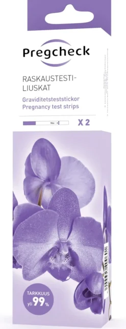 Pregcheck Muut Kauneuden- Ja Terveydenhoitolaitteet-Raskaustestiliuskat 2Kpl