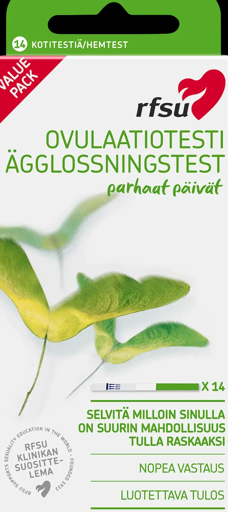RFSU Muut Kauneuden- Ja Terveydenhoitolaitteet-Ovulaatiotesti 14Kpl