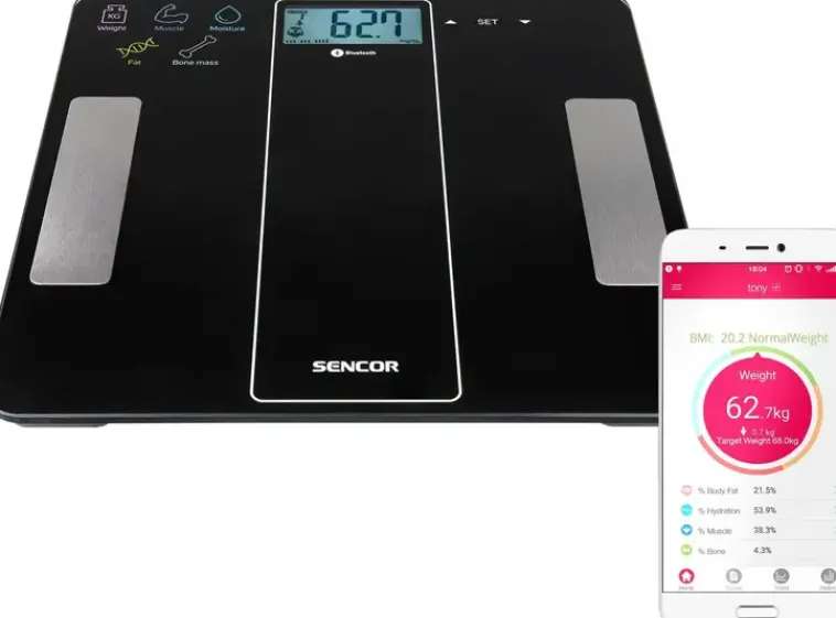 Sencor Henkilövaa'at-Sbs 8000Bk Vaaka Bluetooth Fitness Applikaatio