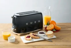 Smeg Kypsentäminen-Tsf02Bleu 4-Viipaleen Leivanpaahdin Musta