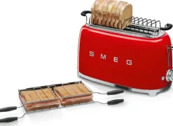 Smeg Kypsentäminen-Tsf02Rdeu 4-Viipaleen Leivanpaahdin Punainen