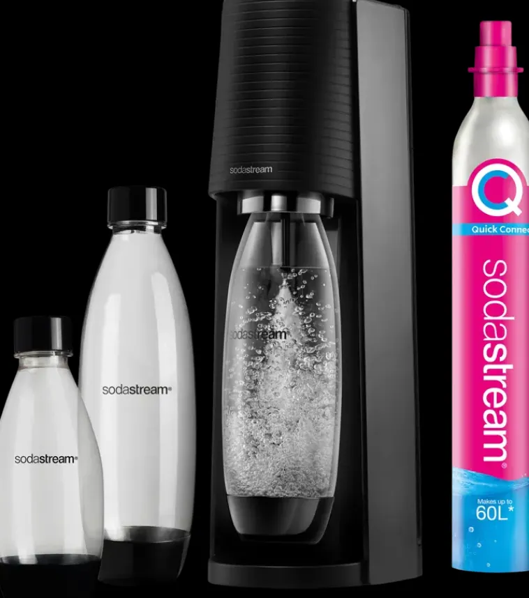 SodaStream Vesi Ja Juomat-Terra Hiilihapotuslaite, Musta Value Pack