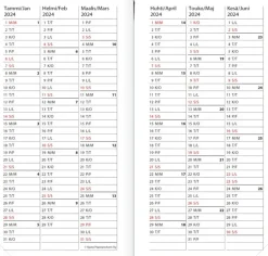 Sale Taskukalenteri Hermes Nova, Musta Kalenterit