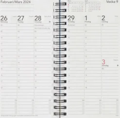 Online Taskukalenteri Time System Memory Eko Musta 2024 Kalenterit