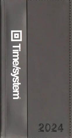 Discount Taskukalenteri Time System Classic Musta 2024 Kalenterit