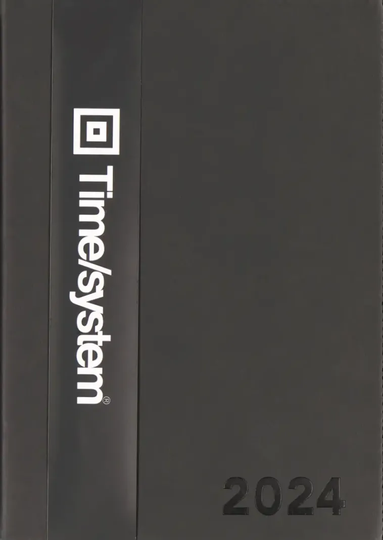Hot Vuosikalenteri Time System Classic A5 Musta 2024 Kalenterit